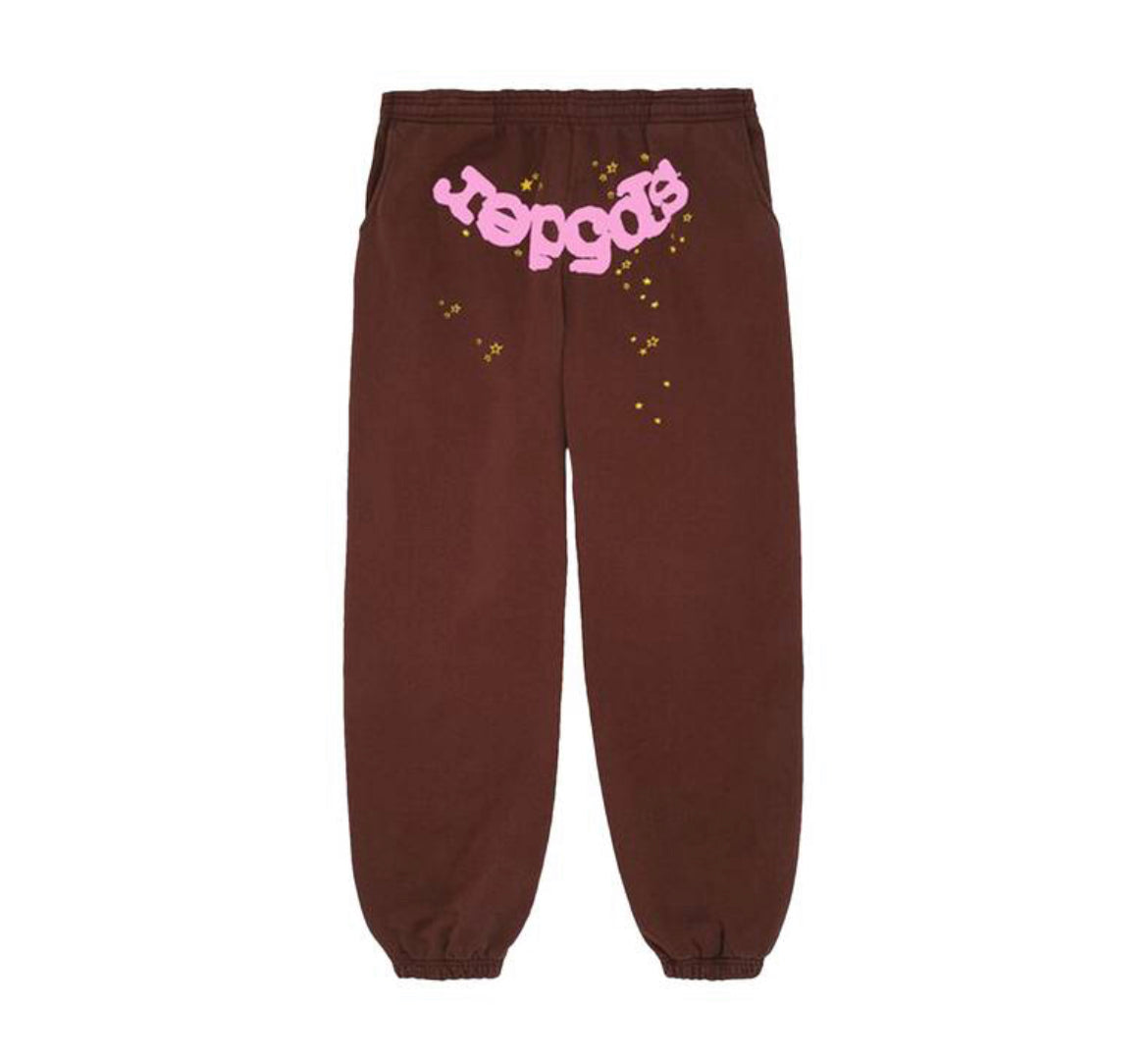 Sp5der Pants Brown And Pink