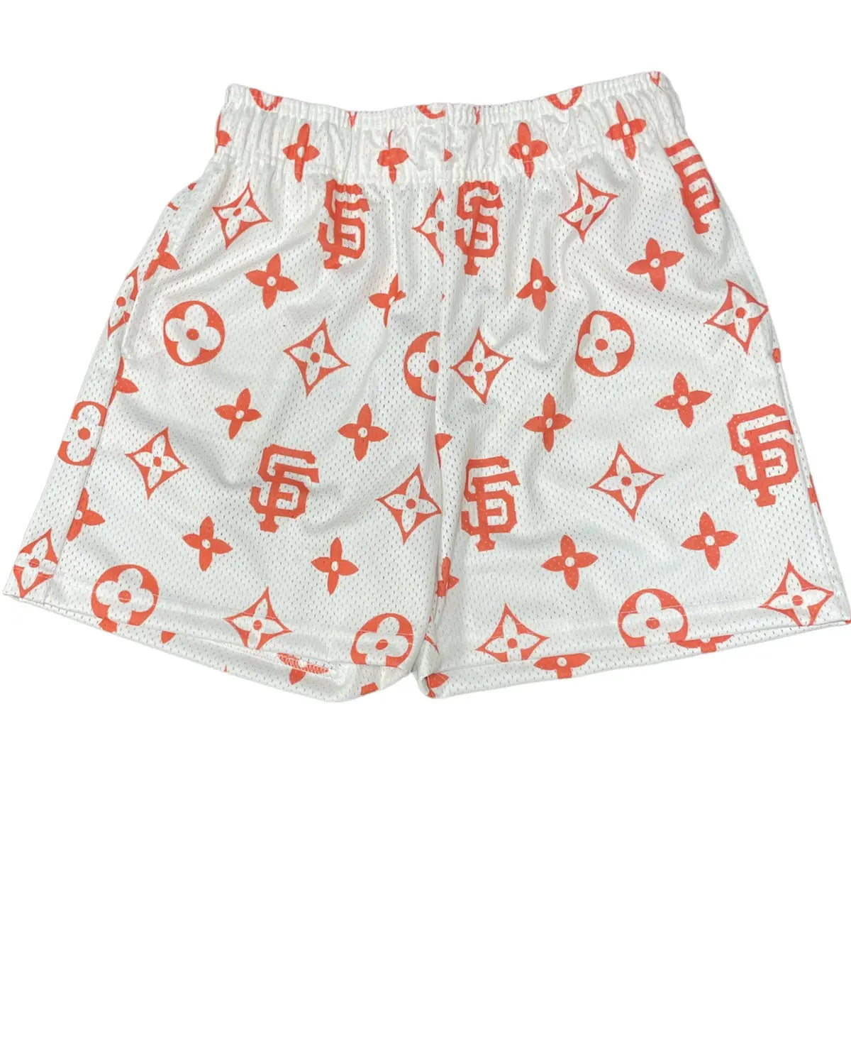 Bravest Studios Orange and White LV Shorts "San Fransisco"
