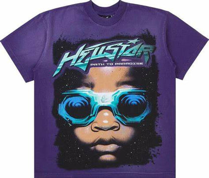 Hellstar Goggles T-Shirt "Purple" 100% authentic