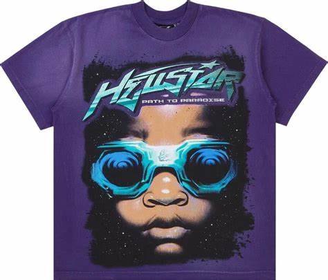 Hellstar Goggles T-Shirt "Purple" 100% authentic