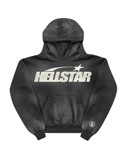 Hellstar logo washed hoodie